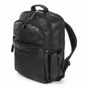 Backpacks | Valentino Vegan Leather Backpack With Rfid Pocket And 15.6″ Laptop Compartment, Black Backpacks Backpacks