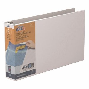 Binders | 3-Ring Binder, Spreadsheet, 2″ Locking Angle D-Rings, White Binders Binders