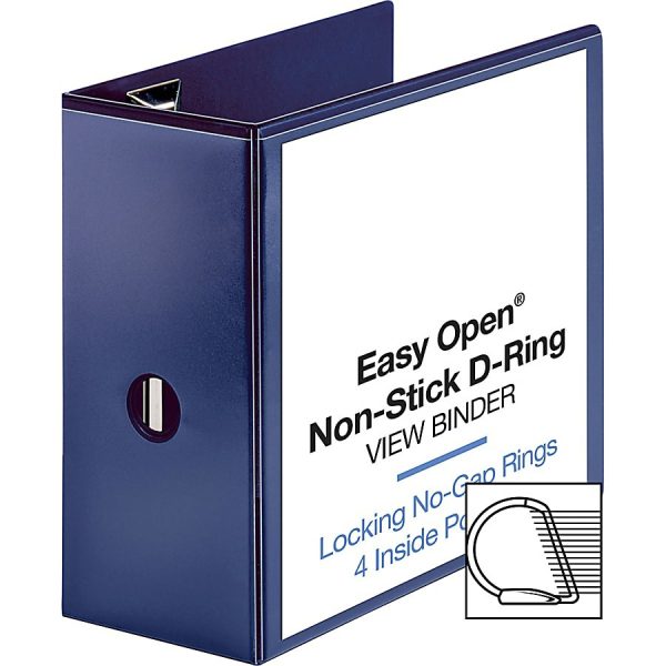 Binders | Easy-Open View 3-Ring Binder, 5″ D-Rings, Navy Binders Binders