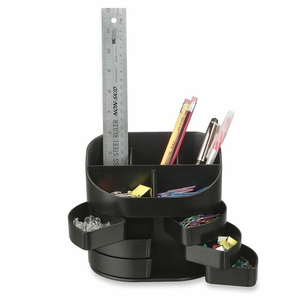 Desk Organizers | 2200 Series Double Supply Desktop Organizer, Black Desk Accessories Desk Organizers