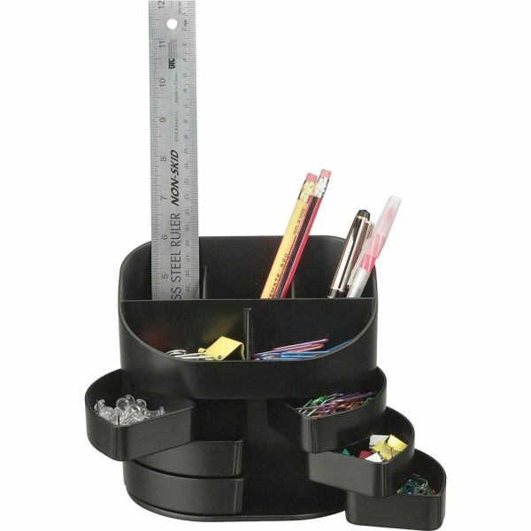 Desk Organizers | 2200 Series Double Supply Desktop Organizer, Black Desk Accessories Desk Organizers