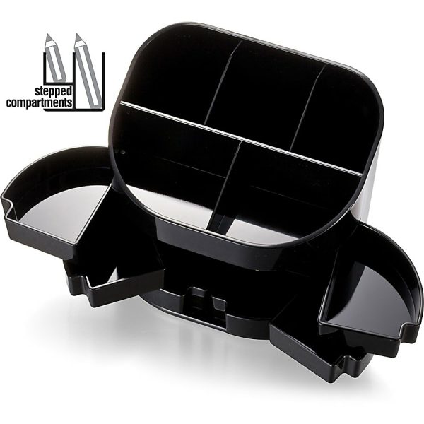 Desk Organizers | 2200 Series Double Supply Desktop Organizer, Black Desk Accessories Desk Organizers