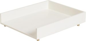 Desk Trays | Juliet Collection Stackable Paper Tray, 2-1/2”H X 9-13/16”W X 12-1/4”D, White Desk Accessories Desk Trays