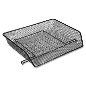 Desk Trays | Mesh Side-Loading Document Tray, Letter/Legal Size, Black, Set Of 2 Desk Accessories Desk Trays