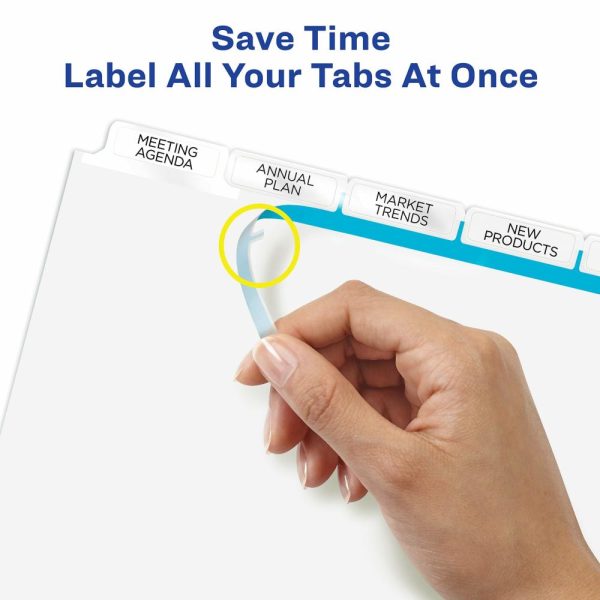 Dividers & Tabs | Averyindex Maker Big Tab Clear Label Dividers, 5-Tab Set Binders & Accessories Dividers & Tabs