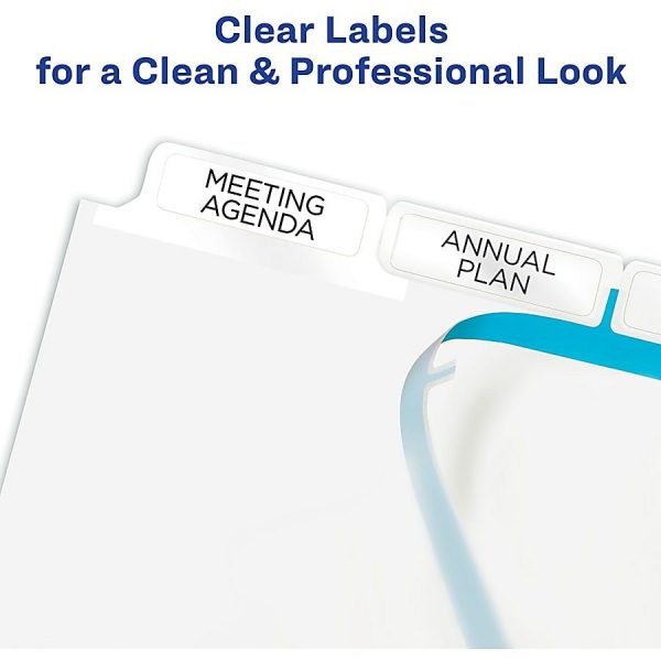 Dividers & Tabs | Averyindex Maker Big Tab Clear Label Dividers, 5-Tab Set Binders & Accessories Dividers & Tabs