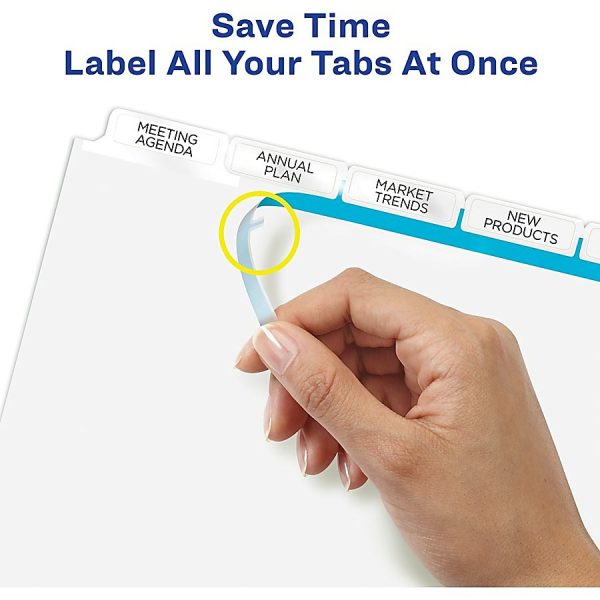 Dividers & Tabs | Averyindex Maker Big Tab Clear Label Dividers, 5-Tab Set Binders & Accessories Dividers & Tabs