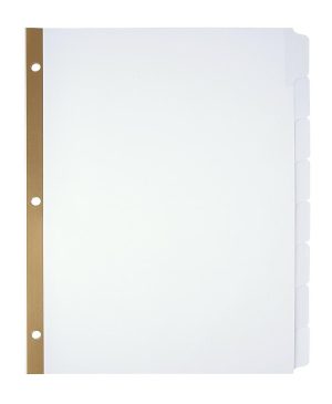 Dividers & Tabs | Brand Erasable Big Tab Dividers, 8-Tab, White, Pack Of 2 Sets Binders & Accessories Dividers & Tabs