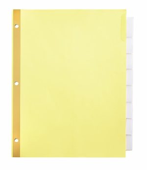 Dividers & Tabs | Brand Insertable Dividers With Big Tabs, Buff, Clear Tabs, 8-Tab, Pack Of 4 Sets Binders & Accessories Dividers & Tabs