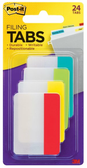 Dividers & Tabs | Notes Filing Tabs, 2″, Assorted Colors, 24 Tabs Per Pack Binders & Accessories Dividers & Tabs