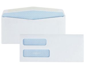 Envelopes | #10 Envelopes, Double-Window, Security, White, Box Of 500 Envelopes Envelopes