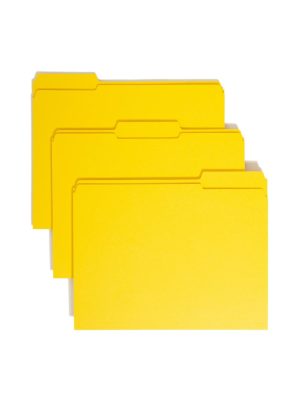 Expanding File Folders | Color File Folders, With Reinforced Tabs, Letter Size, 1/3 Cut, Yellow, Box Of 100 Expanding File Folders Expanding File Folders