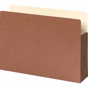 Expanding File Folders | Easy-Access Top-Tab Tyvek File Pockets, Legal Size, 3 1/2″ Expansion, 30% Recycled, Redrope, Box Of 10 Expanding File Folders Expanding File Folders