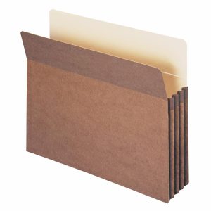 Expanding File Folders | Expanding File Pockets, 3 1/2″ Expansion, 9 1/2″ X 11 3/4″, 30% Recycled, Redrope, Pack Of 25 Expanding File Folders Expanding File Folders