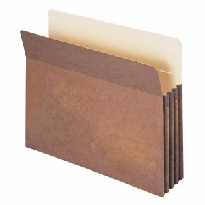 Expanding File Folders | Expanding File Pockets, 3 1/2″ Expansion, Letter Size, 100% Recycled, Redrope, Box Of 25 Expanding File Folders Expanding File Folders