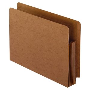 Expanding File Folders | Fiber Stock Heavy-Duty Expanding Pocket Folders, 5 1/4″ Expansion, Letter Size, 30% Recycled, Red, Box Of 10 Folders Expanding File Folders Expanding File Folders