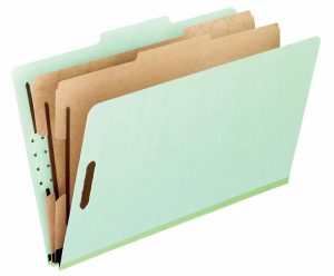 Expanding File Folders | Pressboard Classification Folders, 8 1/2″ X 11″, Letter Size, 2 Dividers, Corona Green, Box Of 10 Expanding File Folders Expanding File Folders