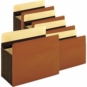 Expanding File Folders | Redrope Heavy-Duty Accordion File Pockets, 7″ Expansion, Letter Size, Brown, Box Of 5 Pockets Expanding File Folders Expanding File Folders