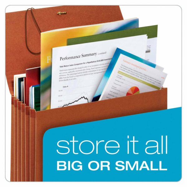 Expanding File Folders | Redrope Standard Expansion Wallets, 5 1/4″ Expansion, Legal Size, 100% Recycled, Red, Pack Of 10 Wallets Expanding File Folders Expanding File Folders