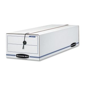 File Boxes | Liberty Corrugated Storage Boxes, 6 1/4″ X 9 3/4″ X 23 3/4″, White/Blue, Case Of 12 File Boxes File Boxes