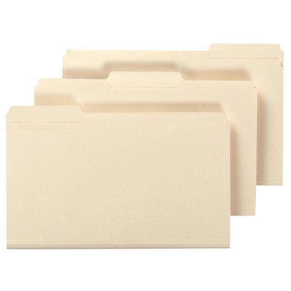 File Folders | Brand File Folders, 1/3 Cut, Legal Size, 30% Recycled, Manila, Pack Of 100 File Folders File Folders