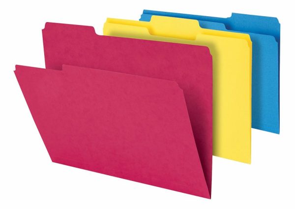 File Folders | Brand Heavy-Duty Top-Tab File Folders, 3/4″ Expansion, 8-1/2″ X 11″, Letter Size, Assorted, Pack Of 18 Folders File Folders File Folders