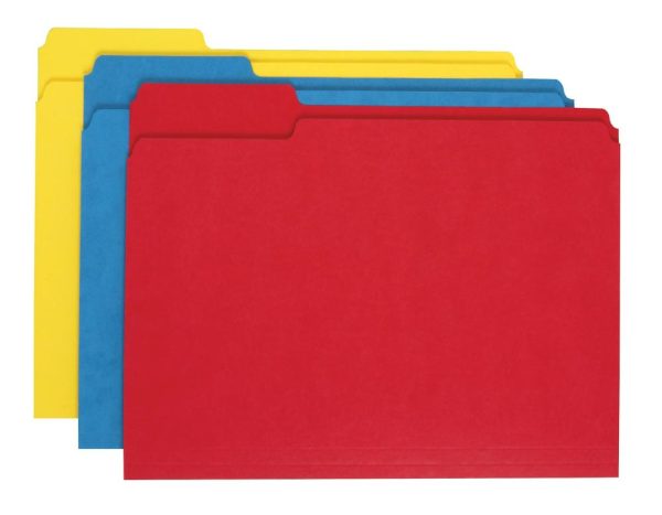 File Folders | Brand Heavy-Duty Top-Tab File Folders, 3/4″ Expansion, 8-1/2″ X 11″, Letter Size, Assorted, Pack Of 18 Folders File Folders File Folders