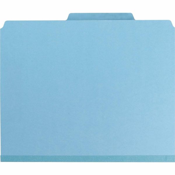 File Folders | Classification Folders, Pressboard With Safeshield Fasteners, 1 Divider, 2″ Expansion, Letter Size, 50% Recycled, Blue, Box Of 10 File Folders File Folders