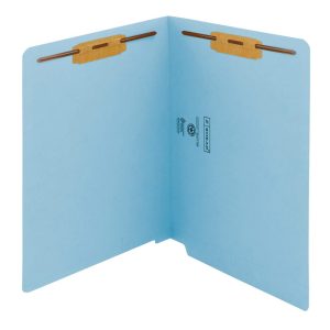 File Folders | Color End-Tab Folders With Fasteners, Straight Cut, Letter Size, Blue, Pack Of 50 Expanding File Folders File Folders