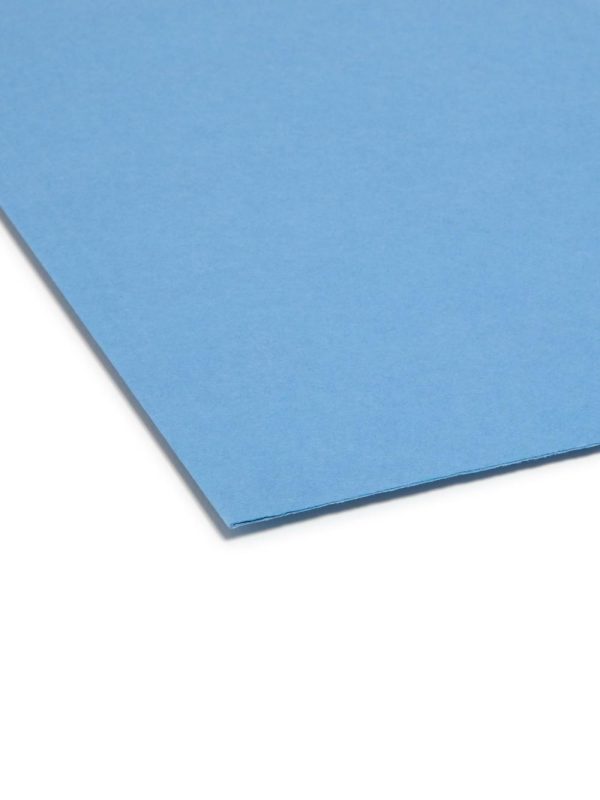 File Folders | Color File Folders, With Reinforced Tabs, Letter Size, 1/3 Cut, Blue, Box Of 100 File Folders File Folders