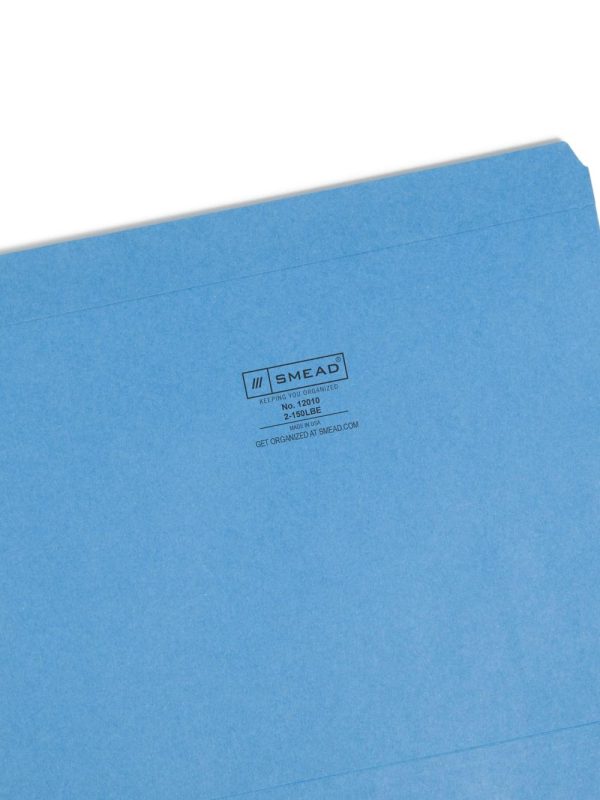 File Folders | Color File Folders, With Reinforced Tabs, Letter Size, Straight Cut, Blue, Box Of 100 File Folders File Folders