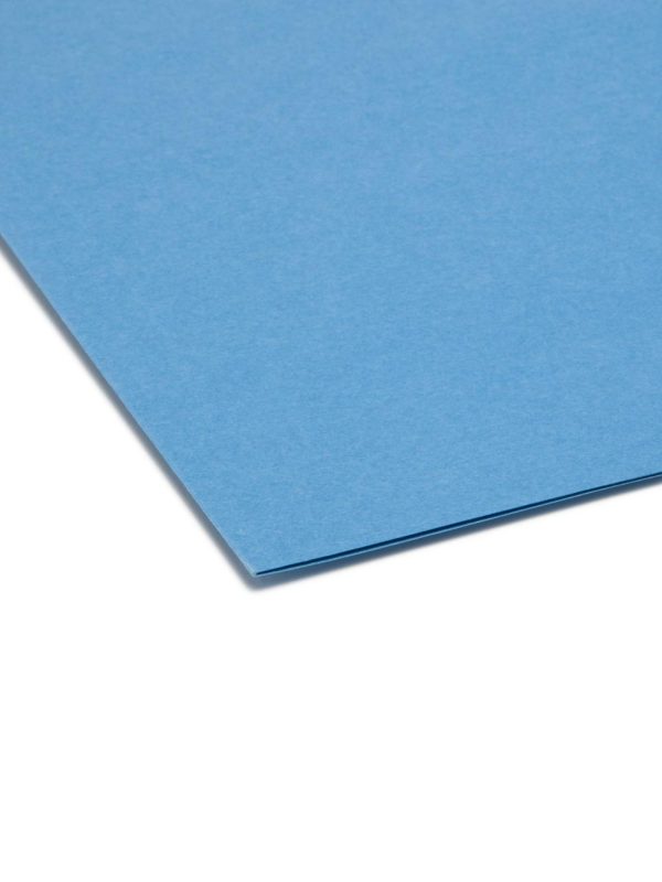 File Folders | Color File Folders, With Reinforced Tabs, Letter Size, Straight Cut, Blue, Box Of 100 File Folders File Folders