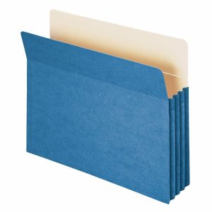 File Folders | Color File Pockets, 3 1/2″ Expansion, 9 1/2″ X 11 3/4″, Blue, Pack Of 25 File Folders File Folders