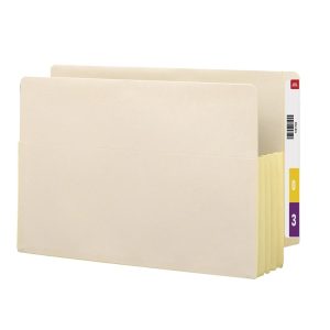 File Folders | Economical End-Tab Pockets, Straight Cut, Legal Size, Manila, Pack Of 10 Expanding File Folders File Folders