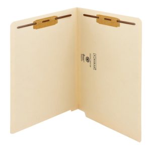 File Folders | End-Tab File Folders With Antimicrobial Product Protection, Reinforced Tab, 2 Fasteners, Straight Cut, 9 1/2″ X 12 1/4″, Pack Of 50 Expanding File Folders File Folders