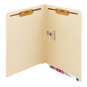 File Folders | End-Tab Folders With 2 Fasteners, Straight Cut, Letter Size, Manila, Box Of 50 Expanding File Folders File Folders