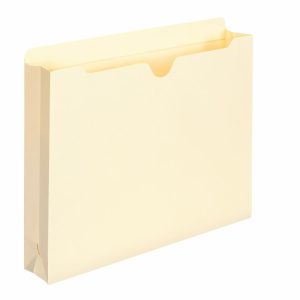 File Folders | Expanding File Jackets, Letter Size, 2″ Expansion, 100% Recycled, Manila, Box Of 50 Expanding File Folders File Folders