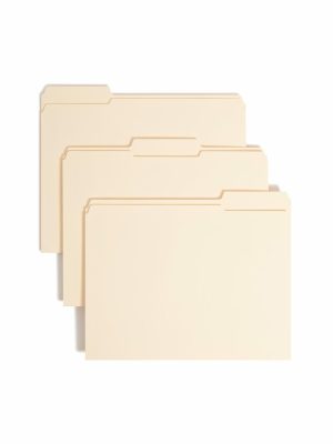 File Folders | Manila Reinforced Tab Fastener Folders, Letter Size, 1/3 Cut, Pack Of 50 File Folders File Folders