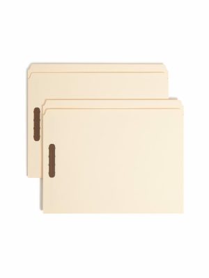 File Folders | Manila Reinforced Tab Fastener Folders With Two Fasteners, 1″ Expansion, 8 1/2″ X 11″, Letter, Manila, Box Of 50 File Folders File Folders