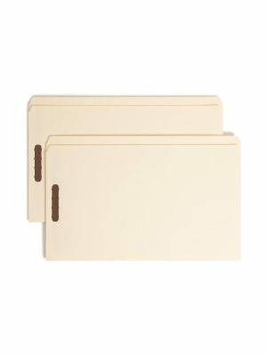 File Folders | Manila Reinforced Tab Fastener Folders With Two Fasteners, Straight Cut, Legal Size, Pack Of 50 File Folders File Folders