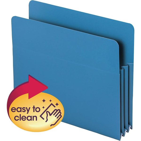 File Folders | Poly Expanding File Pockets, Letter Size, 3 1/2″ Expansion, Blue, Pack Of 4 Expanding File Folders File Folders