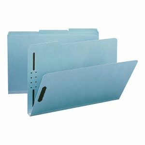 File Folders | Pressboard Fastener Folders, 1″ Expansion, 8 1/2″ X 14″, Legal, 100% Recycled, Blue, Box Of 25 Expanding File Folders File Folders