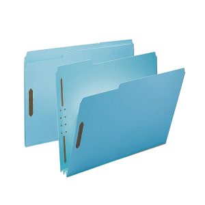 File Folders | Pressboard Fastener Folders, 2″ Expansion, 8 1/2″ X 11″, Letter, 100% Recycled, Blue, Box Of 25 File Folders File Folders