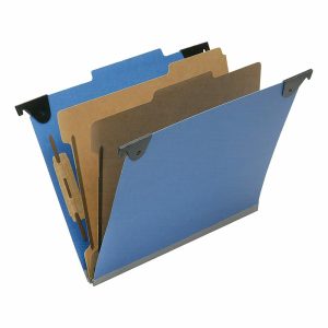 Hanging File Folders | 2/5 Tab Cut Letter  Hanging Folder – 1″ Folder Capacity – 8 1/2″ X 11″ – Top Tab Position – 2 Divider(S) – Pressboard, Kraft, Fiber – Royal Blue – 10 / Box – Taa Compliant Filing & Folders Hanging File Folders