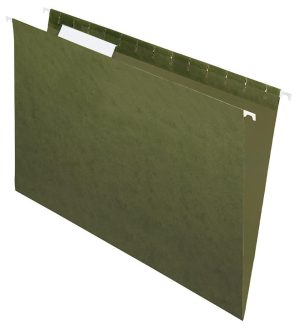 Hanging File Folders | Brand Hanging Folders, 1/3 Cut, Legal Size, 100% Recycled, Green, Pack Of 25 Filing & Folders Hanging File Folders