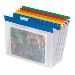 Hanging File Folders | Easyview Clear Poly Hanging Folders, 9 1/4″ X 11 3/4″, Assorted, Box Of 25 Filing & Folders Hanging File Folders