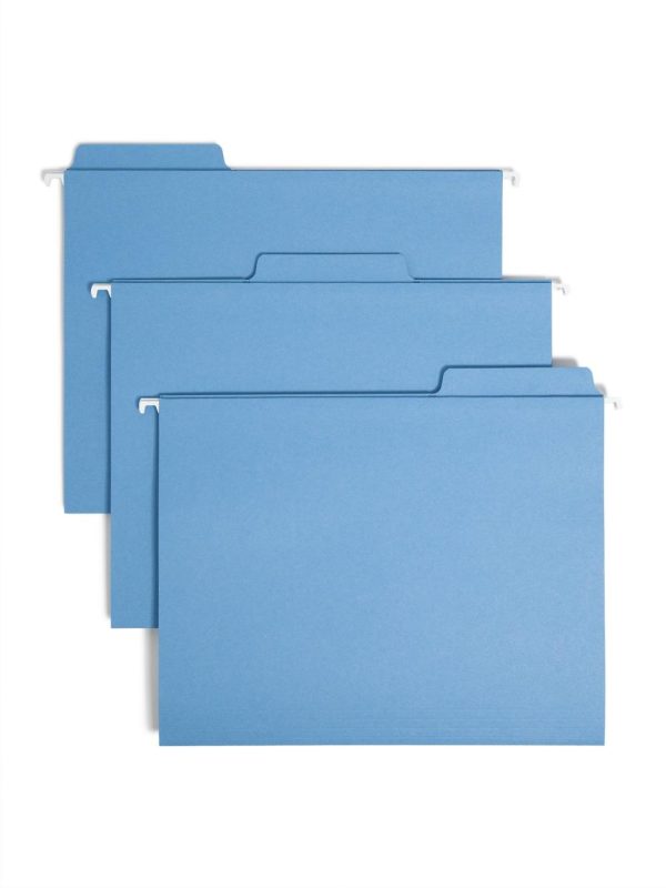 Hanging File Folders | Fastab Hanging File Folders, Letter Size, Blue, Box Of 20 Filing & Folders Hanging File Folders