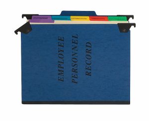 Hanging File Folders | Hanging-Style Personnel File Folder, 2″ Expansion, 9-1/2″ X 11-3/4″, Letter Size, Blue Filing & Folders Hanging File Folders