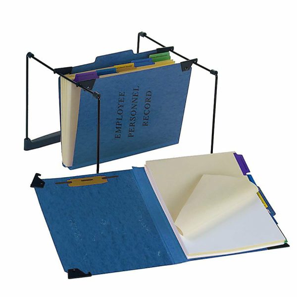 Hanging File Folders | Hanging-Style Personnel File Folder, 2″ Expansion, 9-1/2″ X 11-3/4″, Letter Size, Blue Filing & Folders Hanging File Folders