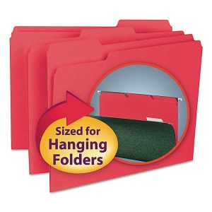 Hanging File Folders | Interior Folders, Letter Size, Red, Box Of 100 Filing & Folders Hanging File Folders